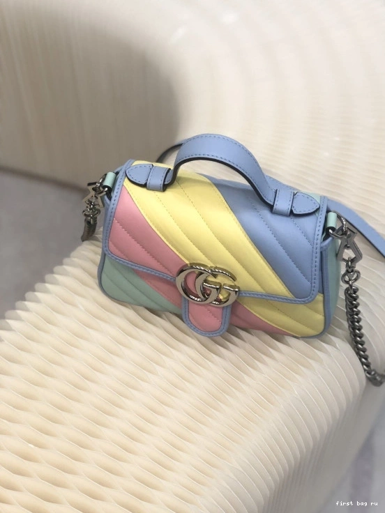 Firstbag ru GG handle top mini Marmont bag GUCCI 0823